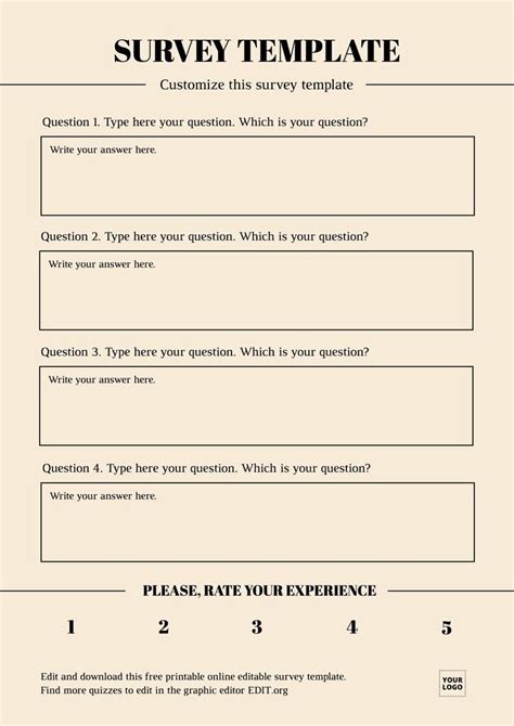 Social Media Survey+Free Questionnaire Template.